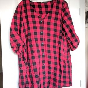 Zara thin flannel tunic